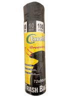 Budget line vuilniszak voor prullenbakken van 100L   Met trekkoord   72x90 cm    10 stuks