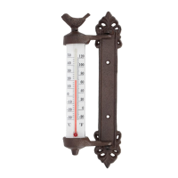 Esschert Design Wandthermometer vogel in gietijzer