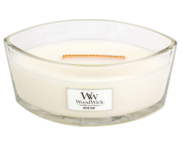 WoodWick geurkaars   Ellipse HearthWick Flame   White Teak