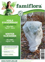 Famiflora winter vliesdoek voor planten 1x16m – 17 g/m² – Vorstbescherming – Ademend – UV bestendig