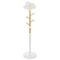 Atmosphera Kids Wolkenkapstok – 5 haken – MDF – Beige/Wit – 35x135 cm