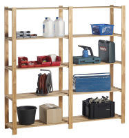 Practo Home opbergrek met 5 legborden   Max. 250KG   Dubbel   175x175x40cm   Extra stevig