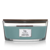 WoodWick geurkaars   Ellipse HearthWick Flame   Evergreen Cashmere