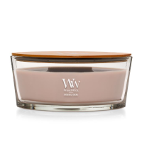 WoodWick geurkaars   Ellipse HearthWick Flame   Patchouli Crème