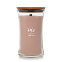 WoodWick geurkaars   Large Hourglass   Patchouli Crème