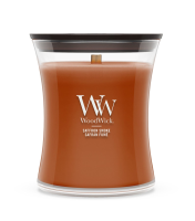 WoodWick geurkaars   Medium Hourglass   Saffron Smoke