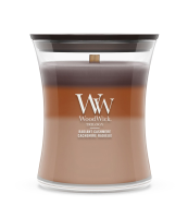 WoodWick geurkaars   Medium Hourglass Trilogy   Radiant Cashmere