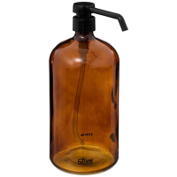 5Five Zeepdispenser   1 Liter   Bruin Glas   Navulbaar