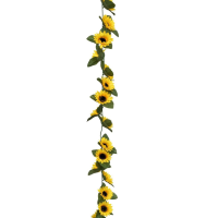 Atmosphera Kunstbloemenslinger – Zonnebloemen – 180 cm – Geel/Groen – Voor binnen & buiten