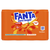 Fanta sinaasappel frisdrank zonder suiker   12 x 330 ml