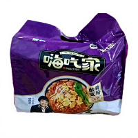 HCJ Pikant zure brede noedels 4 pack (4 x 98 g)