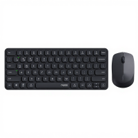 Rapoo 9010 M Multi Device Toetsenbord  en Muiscombinatie, 2,4 GHz/Bluetooth 5.0/4.0 Draadloze Toetsenbord  en Muisset voor Windows/Mac/Linux/Chrome, ondersteuning voor 4 apparaten, stille klik met laag profiel, op batterijen   zwart