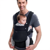 Momcozy draagzak   ergonomisch, comfortabel & lichtgewicht, voor baby's van 7 44 lbs, makkelijk te dragen, handsfree, verbeterde lendensteun, nauwsluitende pasvorm voor baby's & peuters, zwart, cadeaus voor mama
