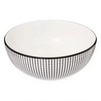 Secret de Gourmet Lunis Porseleinen Saladeschaal   22 cm, Zwart