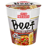 NISSIN instant noodles cup 5 kruiden rundvlees 8 x 64 g 1 doos