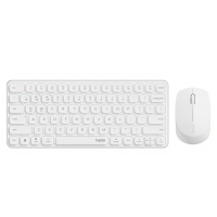 Rapoo 9010 M Multi Device Toetsenbord  en Muiscombinatie, 2,4 GHz/Bluetooth 5.0/4.0 Draadloze Toetsenbord  en Muisset voor Windows/Mac/Linux/Chrome, ondersteuning voor 4 apparaten, stille klik met laag profiel, op batterijen   wit