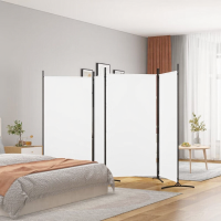 Vida vidaXL Kamerscherm 4 delig wit 346 x 180 cm stof