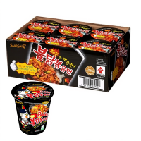Samyang Buldak ramen noedels met pittige kipsmaak, originele kom, 6 x 70 g
