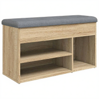 VidaXL schoenenbank   Behandeld hout, Sonoma eiken afwerking, 82 x 32 x 45,5 cm