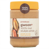 G'woon 100% Pindakaas met Stukjes   350 g