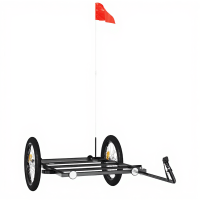 VidaXL Fietstrailer 135x68x37 cm ijzer zwart
