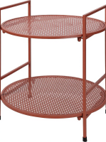 Ambiance salontafel met twee niveaus   gepoedercoat koolstofstaal, 45 x 50 cm, mauve roze