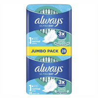 Always Ultra normaal (maat 1) met vleugels maandverband 30 stuks   voordeelverpakking