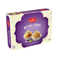 Haldiram's Klassieke Ladoo van kikkererwtenmeel 400 g   Besan Ladoo