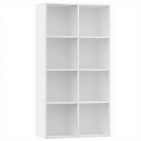 VidaXL Boekenkast/Dressoir   Wit, 66 x 30 x 130 cm
