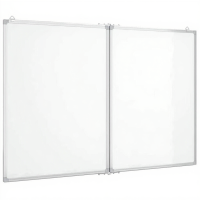 Vida vidaXL Whiteboard magnetisch inklapbaar 120x100x1,7 cm aluminium