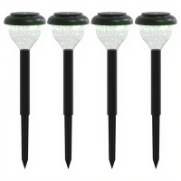 VidaXL Solar Tuinpadverlichting Set   4 stuks, RGB en Warm Wit