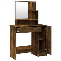 VidaXL Kaptafel met spiegel 86,5x35x136 cm gerookt eikenkleurig
