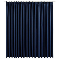 VidaXL Gordijn verduisterend met haken 290x245 cm blauw