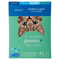 G'woon Chunks in Jelly Vissoorten voor volwassen katten 12x100g