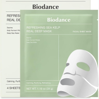 Biodance zeewier kalmerend en verzachtend diepmasker 34 g x 4 stuks groen