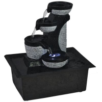 VidaXL Binnenfontein met LED verlichting   Polyresin, 22,5 x 17 x 25,5 cm