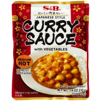 S&B Groente Kerrie Saus Medium heet 210 g