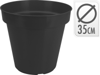 ProGarden bloempot tuindecoratie   kunststof, zwart, 35 cm