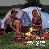 NatureHike 1 6 Persoons Camping Soeppan Set met Deksel Draagbaar Ophangbaar