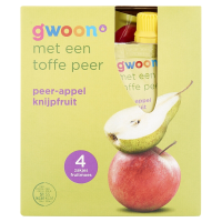G'woon Knijpbaar Fruit Peer Appel   4 stuks, 360 g