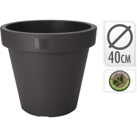 Pro Garden ronde bloempot Ek   40 cm, antraciet