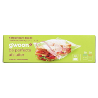 G'woon hersluitbare zakken 30 x 0,4 l en 30 x 1,2 l