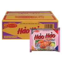 HaoHao instantnoedels pittig zuur met garnalen 30 x 78 g 1 doos