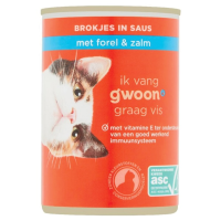 G'woon Zalm Forel Brokjes In Saus 415 g