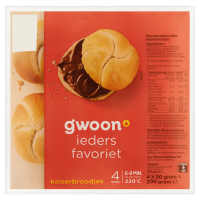 G'woon Kaiser Rolls   4 stuks, 200 g