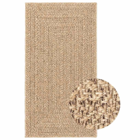VidaXL ZIZUR Binnen/Buiten Tapijt   Jute Look, 80 x 150 cm