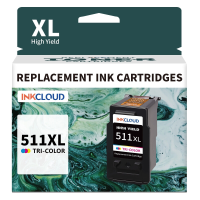 Inkcloud 510XL/511XL zwarte gereviseerde inktcartridge voor Canon Pixma MP495 iP2700 MX410 1 kleur