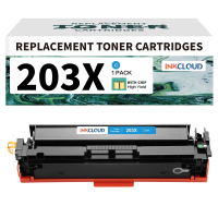 Inkcloud 203X/203 A Tonercartridges voor HP CF540X/CF540A M281fdw M254dw 1 Cyaan