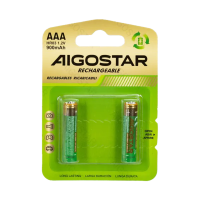 Aigostar Oplaadbare Batterij AAA 900 mAh 1.2 V 2 stuks