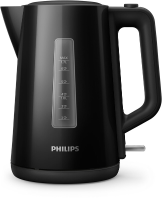 Philips 3000 Series waterkoker, HD9318/20 – 1,7 l, veiligheidssysteem, veerdeksel – zwart